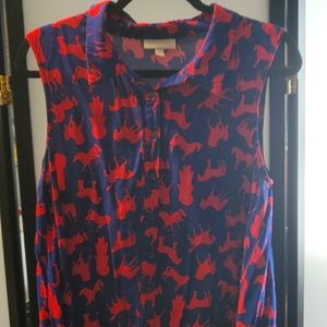 Modcloth Horse Print Blouse